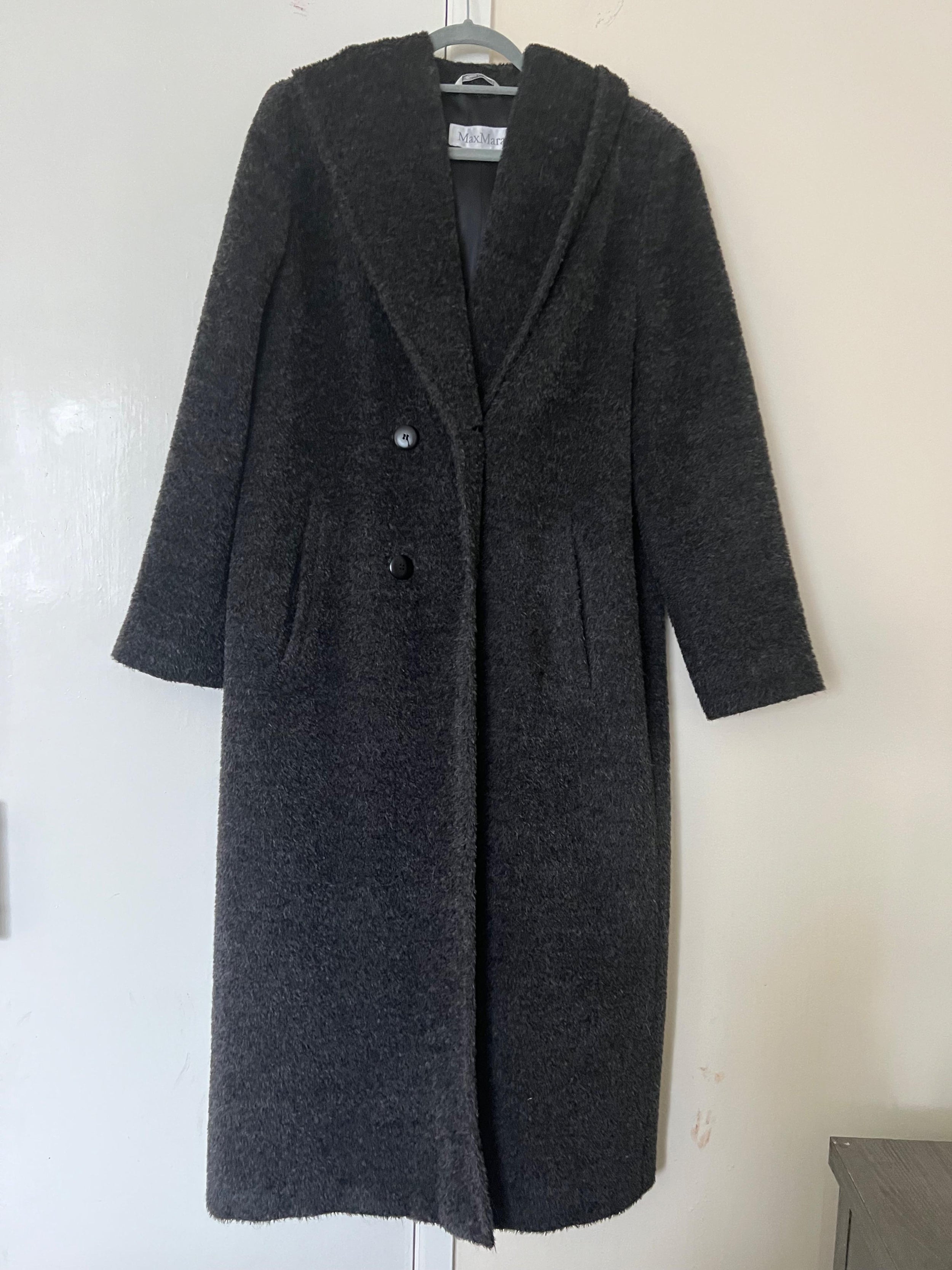 MaxMara Grey Alpaca Wool Coat
