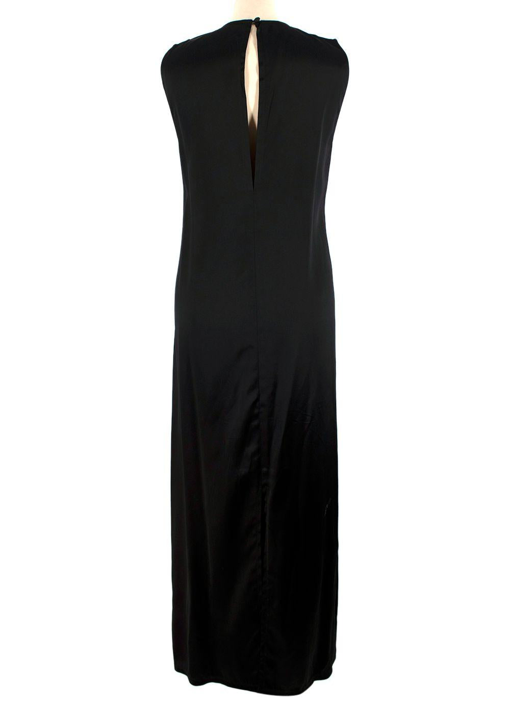 Catherine Quinn Black Silk Ruched Dress