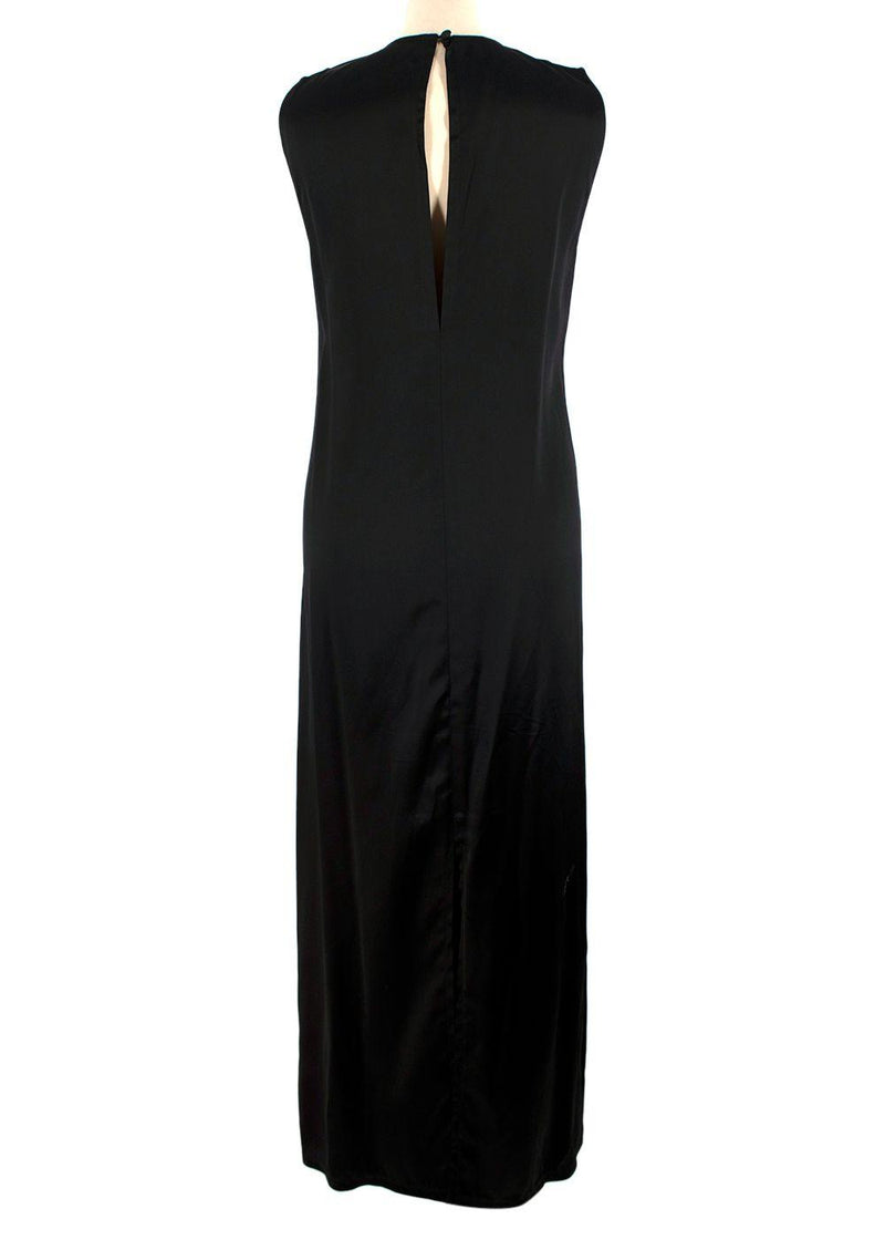 Catherine Quinn Black Silk Ruched Dress