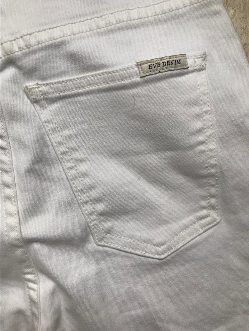 Eve Denim White Charlotte Wide Leg Culottes