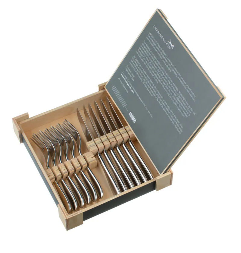 Charingworth Santol Stainless Steel Steak Knife and Fork Set