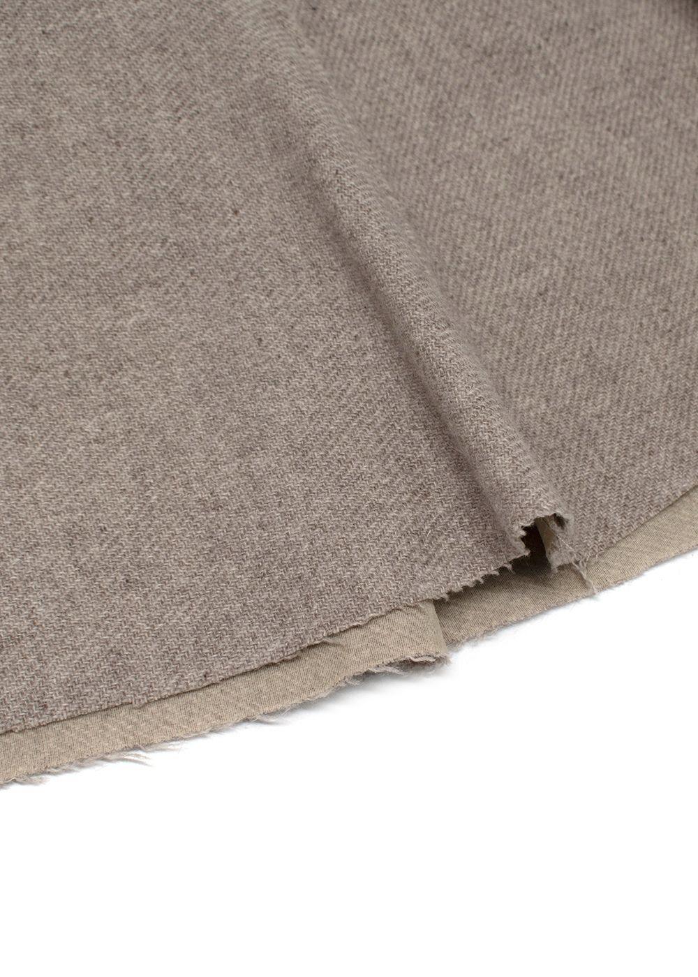 Alberta Ferretti Taupe Wool Midi Dress