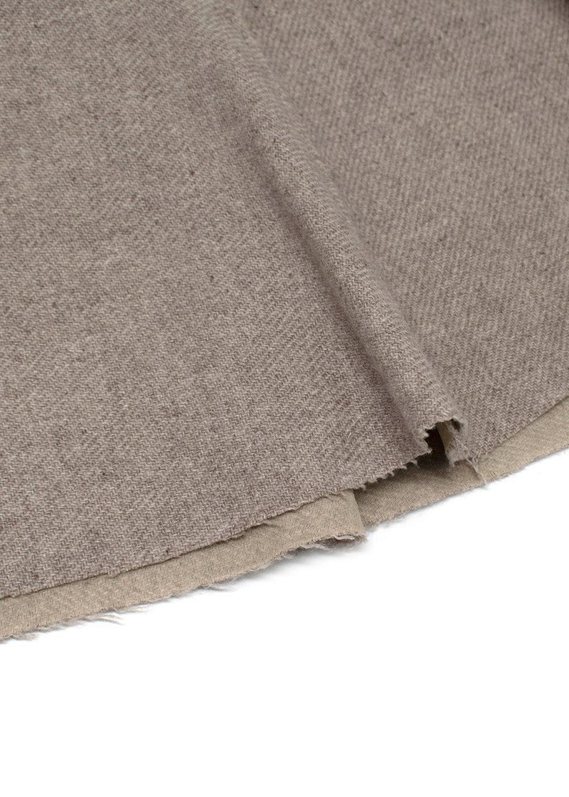 Alberta Ferretti Taupe Wool Midi Dress