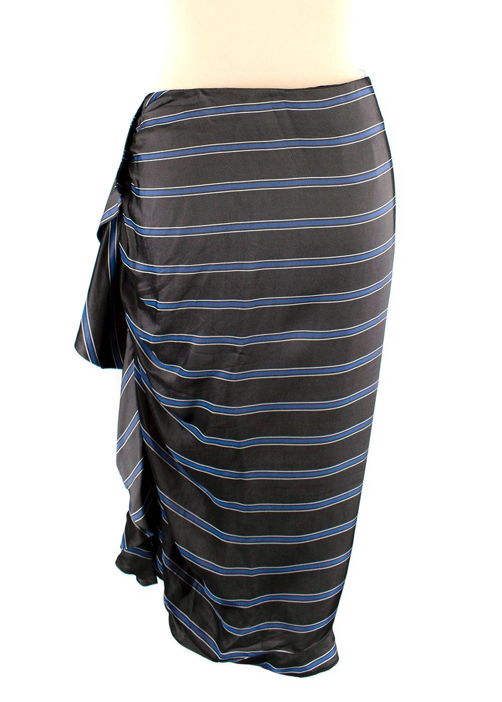 Veronica Beard Striped Midi Skirt