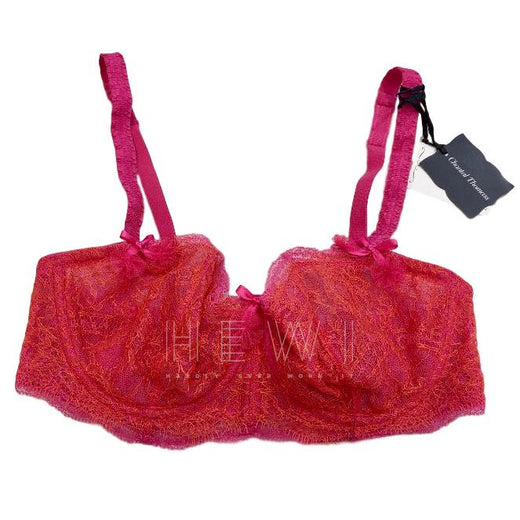 Chantal Thomass Fuchsia Pink & Orange Calais Leavers Lace Half Cup Bra