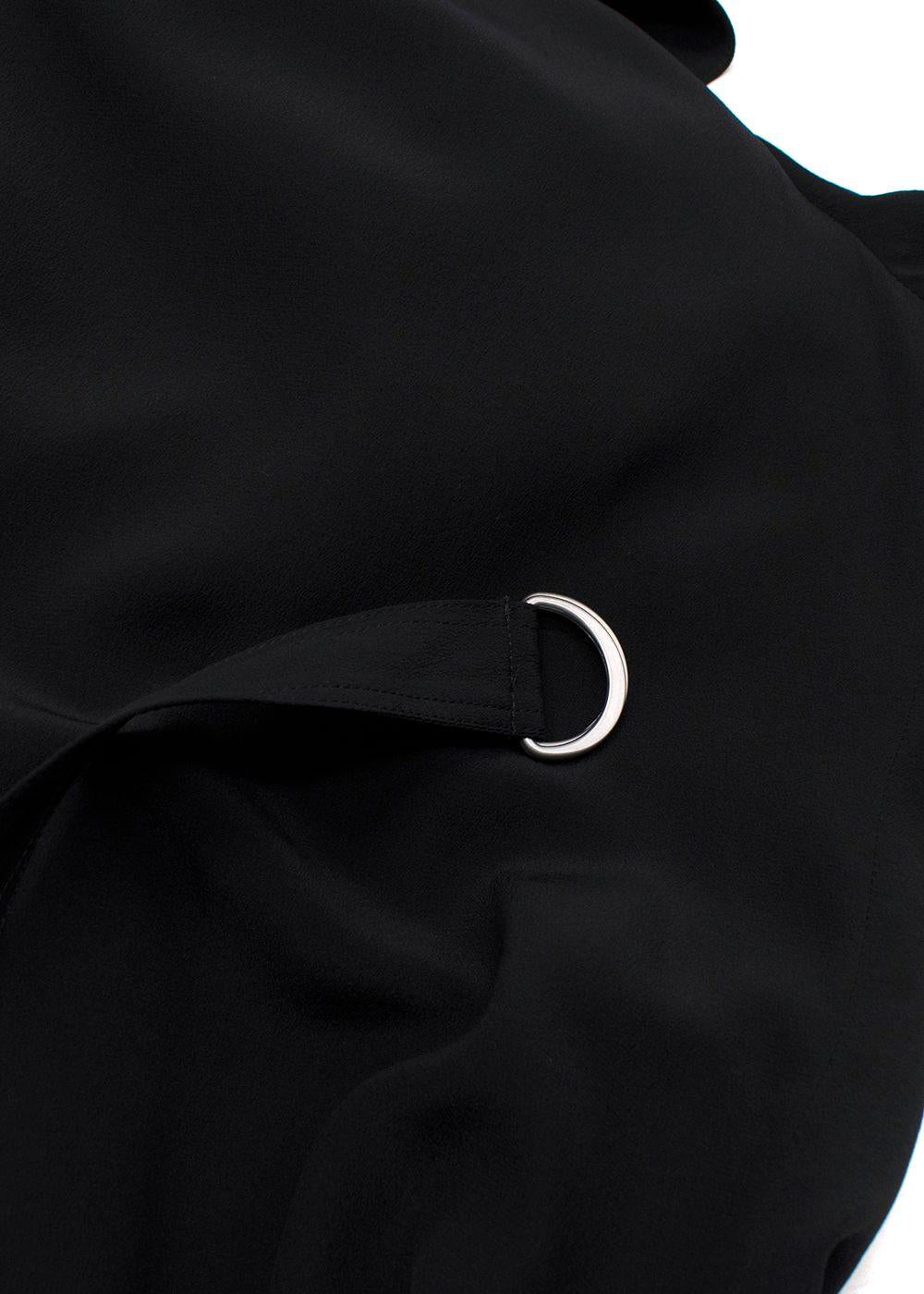 Stella McCartney Black Zip Through Silk Dress
