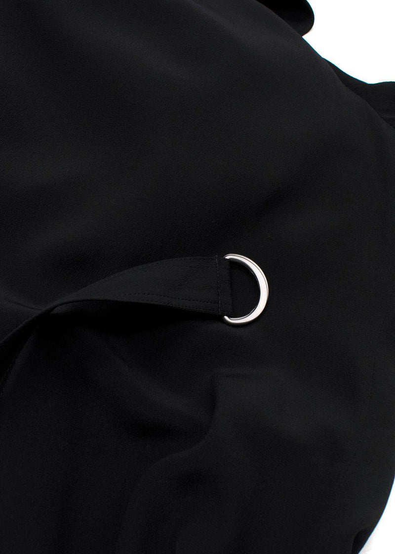 Stella McCartney Black Zip Through Silk Dress