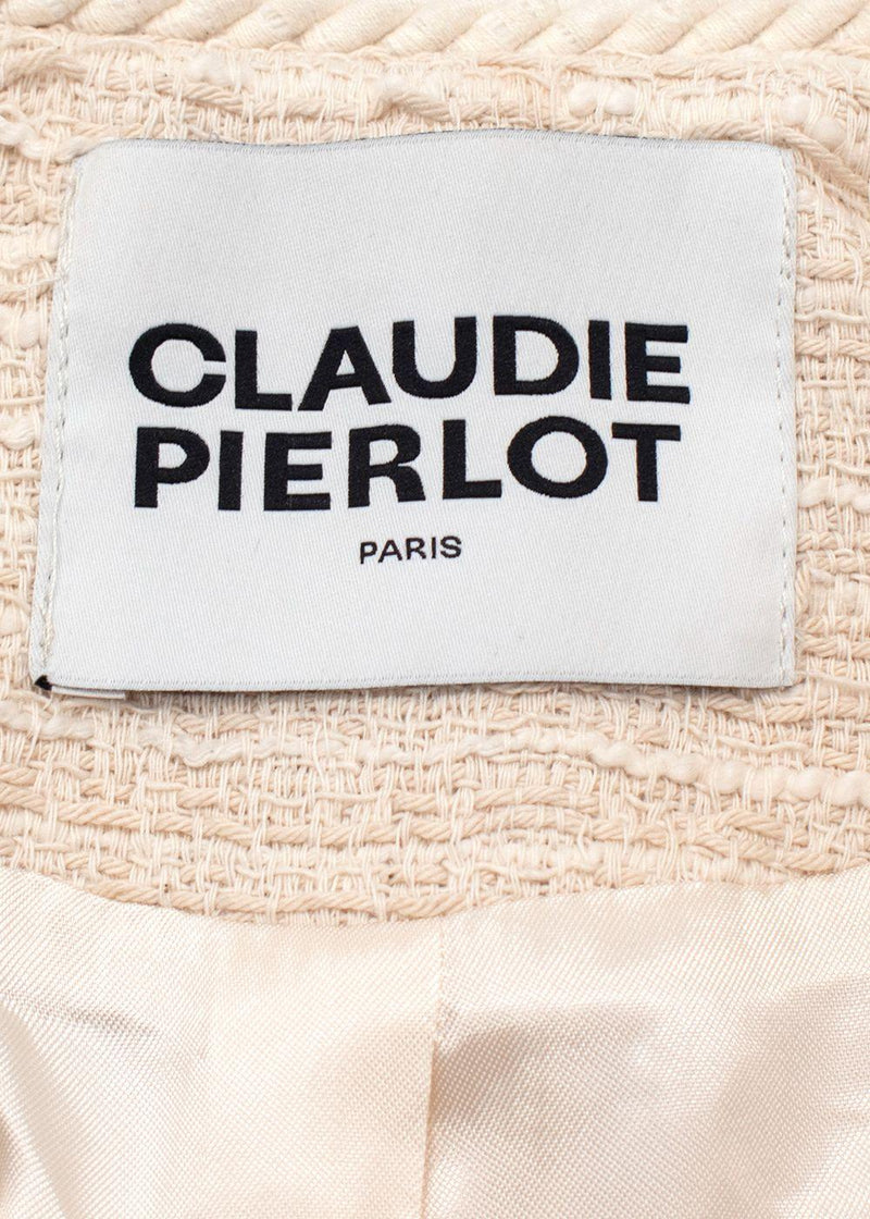 Claudie Pierlot Cream Tweed Jacket