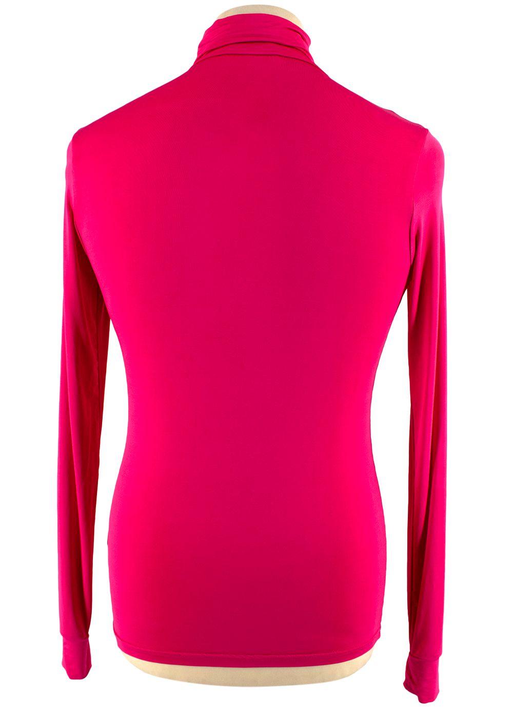 Pink Polo Neck Top