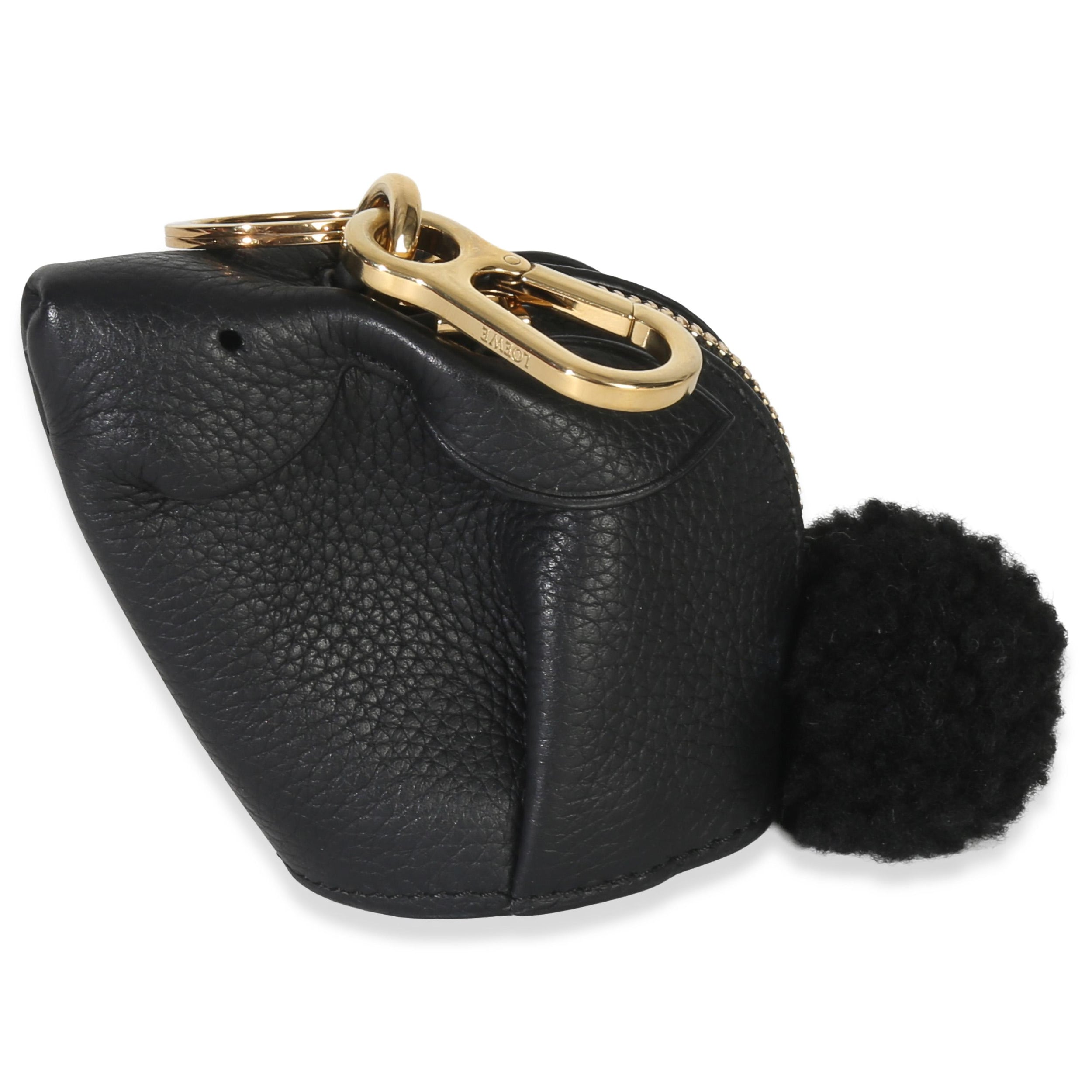 Loewe Calfskin Shearling Bunny Coin Purse