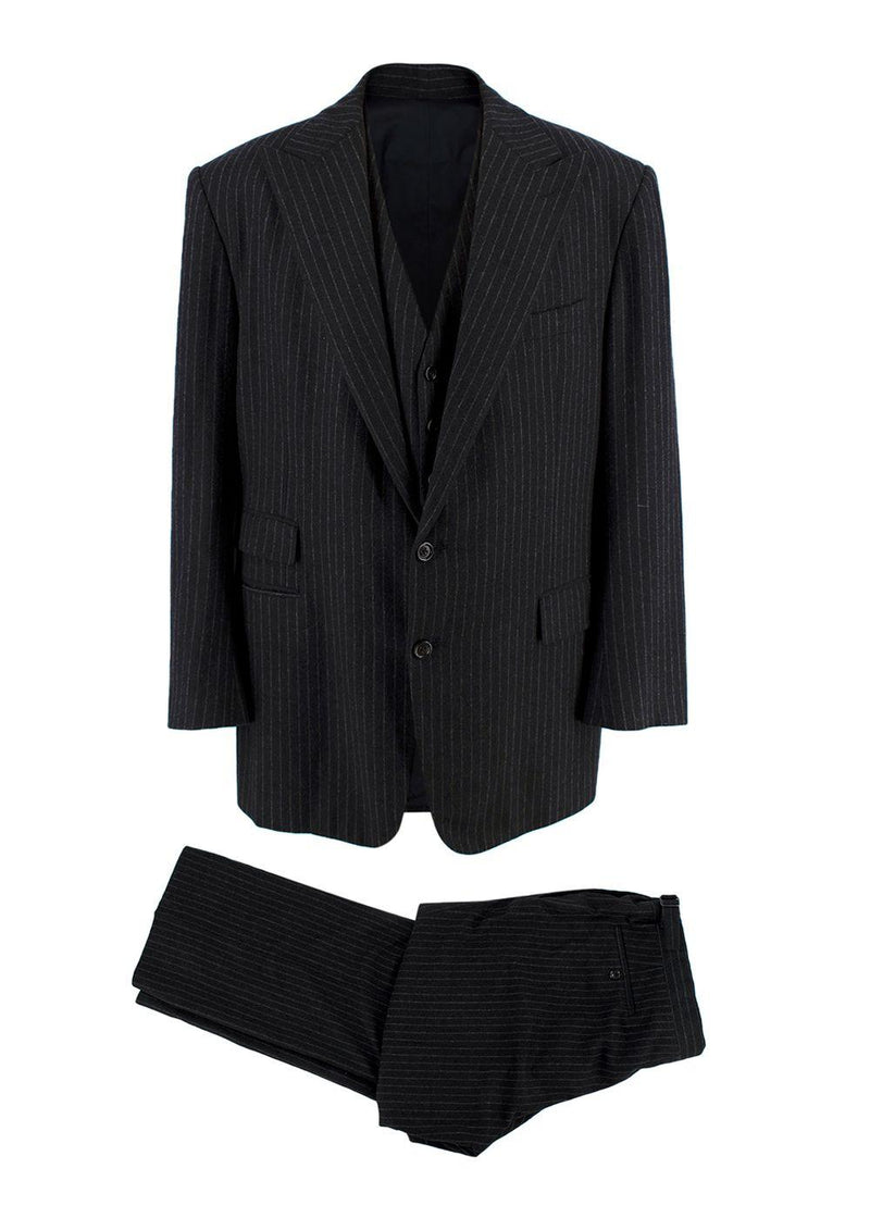 Ralph Lauren Collection Pinstripe Wool 3 Piece Suit