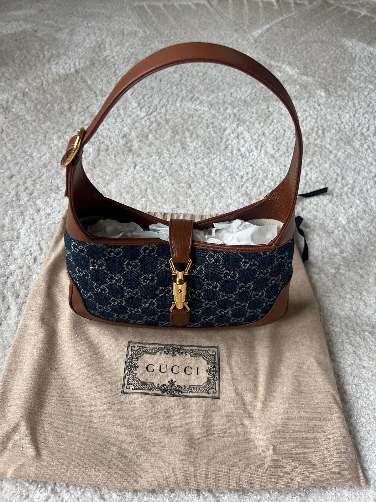 Gucci Medium Denim Jackie O Bag