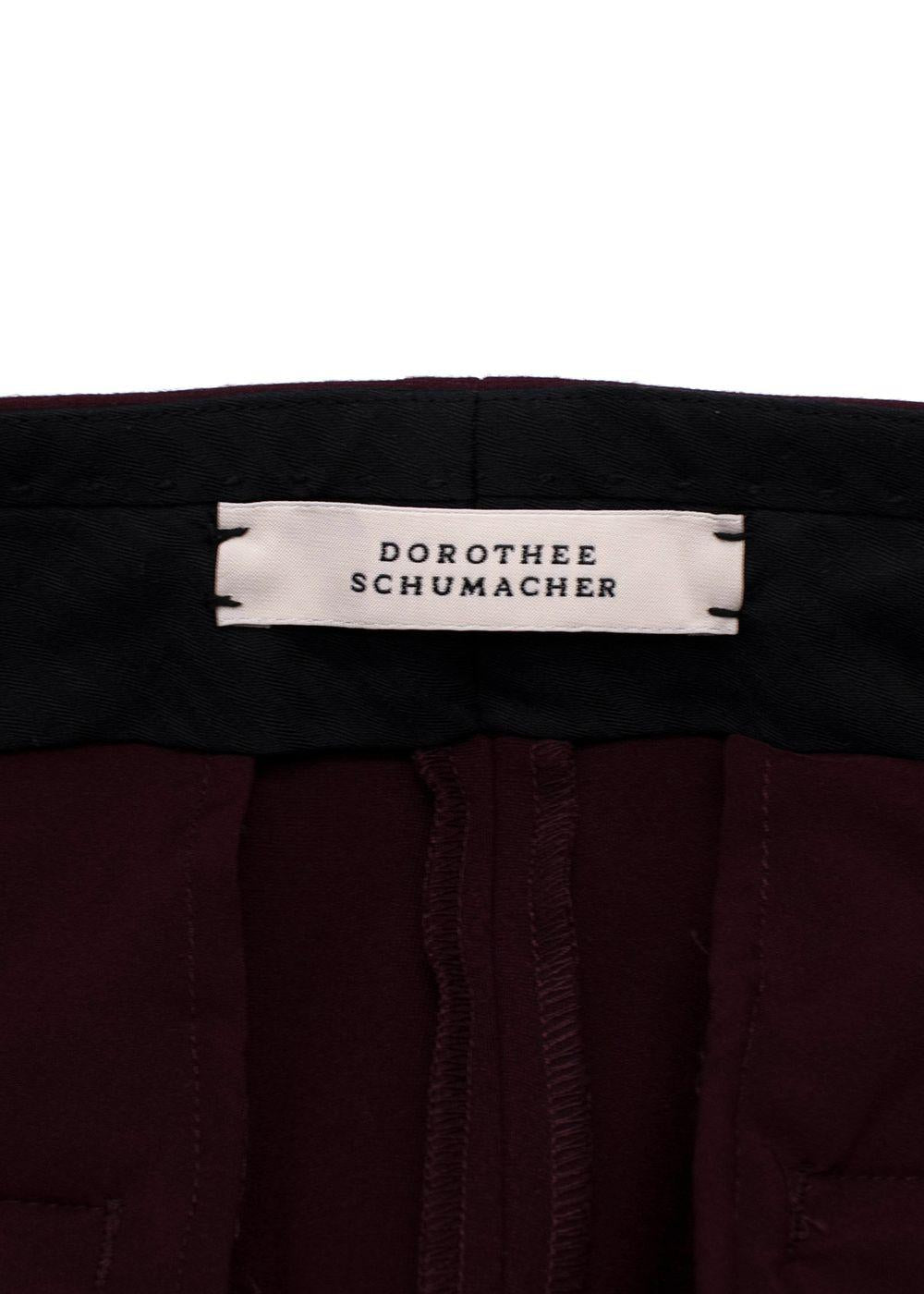 Dorothee Schumacher Burgundy Summer Cruise Trousers