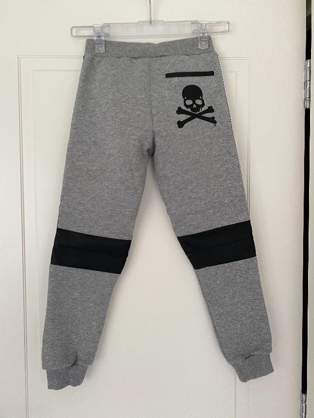 Philipp Plein Kid's 6-7Y Leather Trimmed Joggers