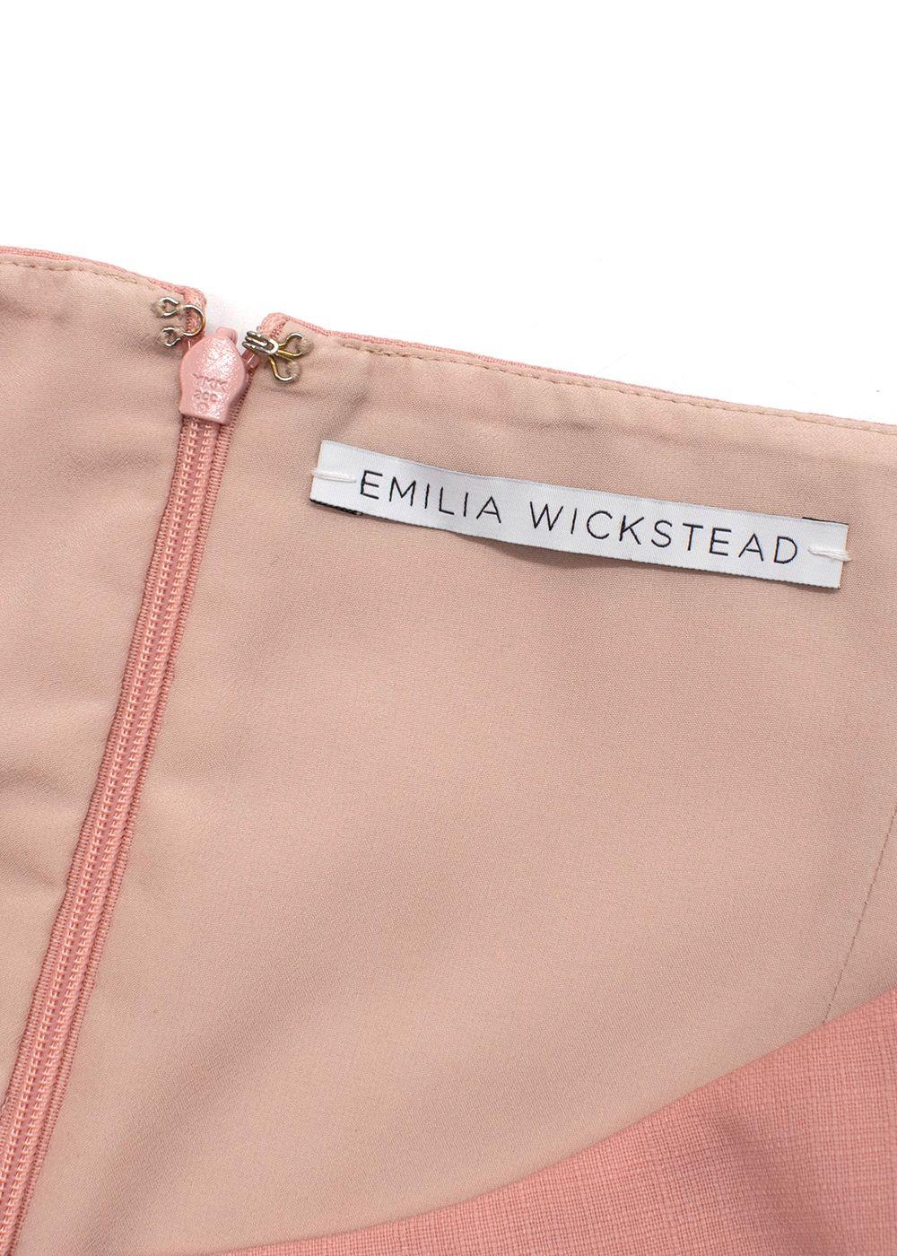 Emilia Wickstead Dusty Pink Esha Midi Dress