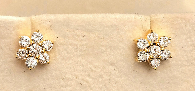 Bespoke Diamond Cluster Earrings