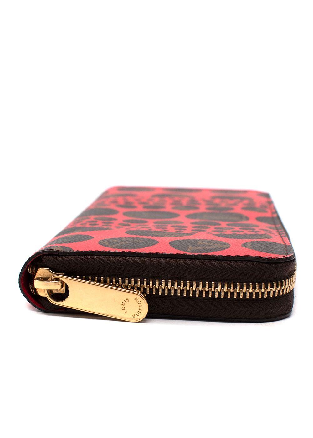 Louis Vuitton Red Monogram Kusama Pumpkin Dots Zippy Wallet