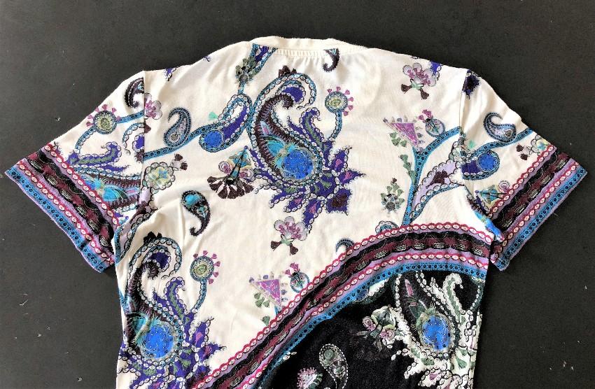 MARY KATRANTZOU white & black printed jersey t-shirt