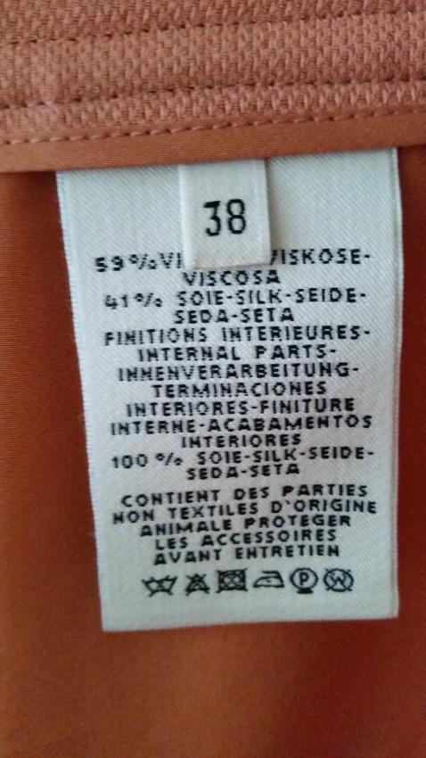 Hermes Rose Bubinga Esprit Silk Crepe Skirt