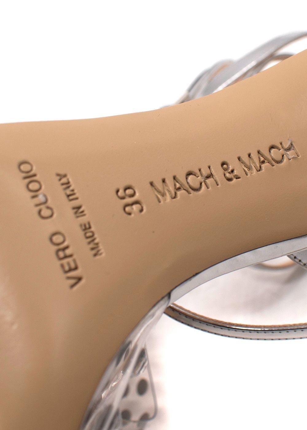 Mach & Mach Perspex Crystal-Embellished Stiletto Pumps