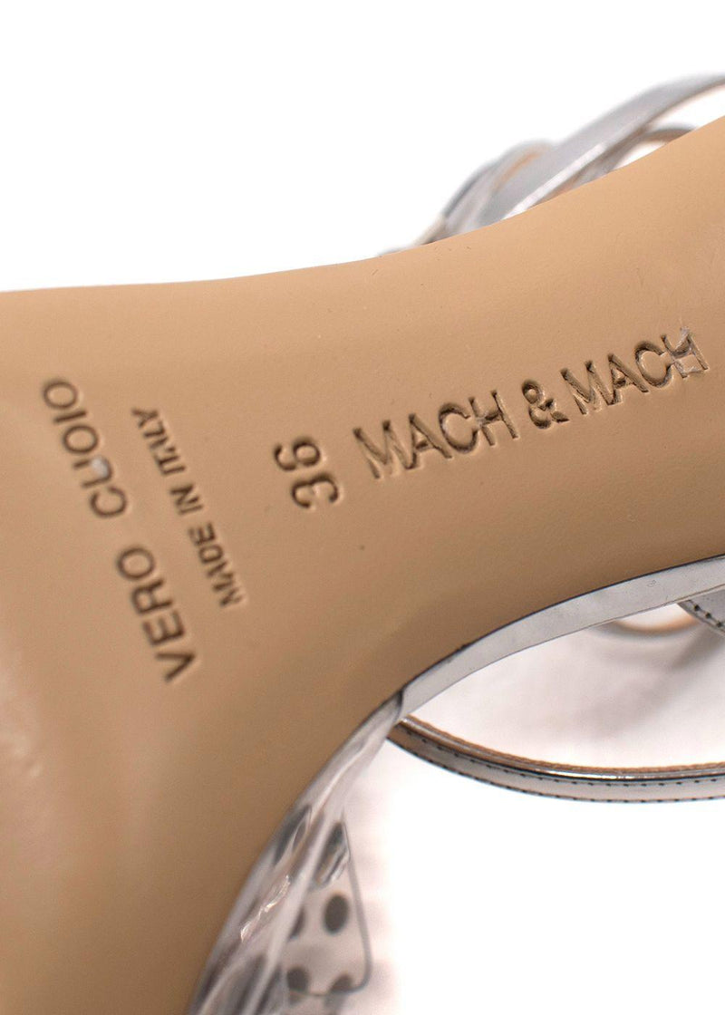 Mach & Mach Perspex Crystal-Embellished Stiletto Pumps