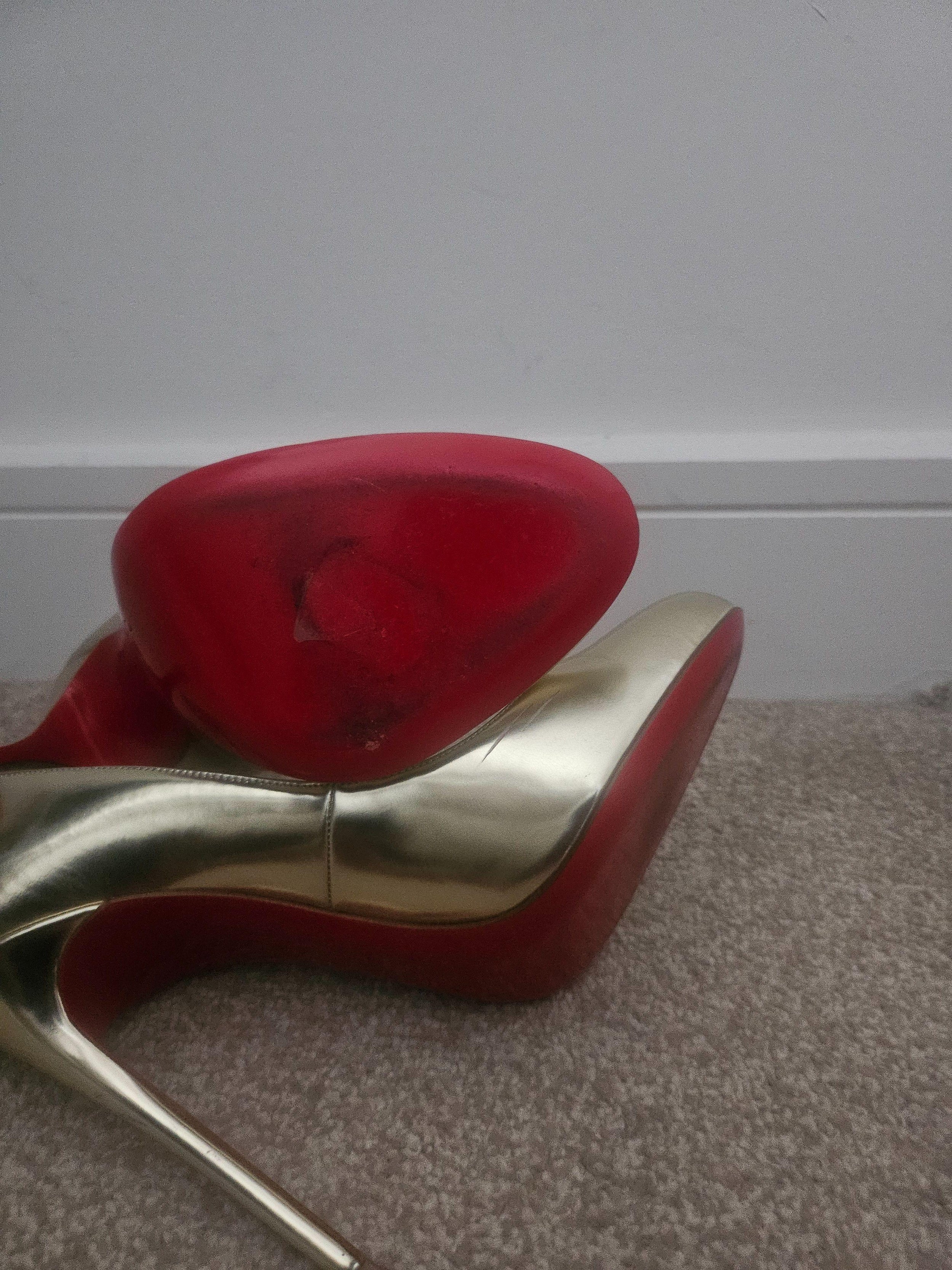 Christian Louboutin Gold Fifi Pumps