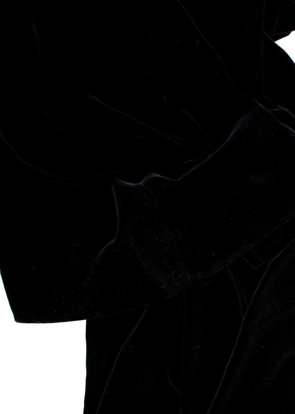 Saint Laurent Edition Soir Black Velvet Wide Leg Trousers