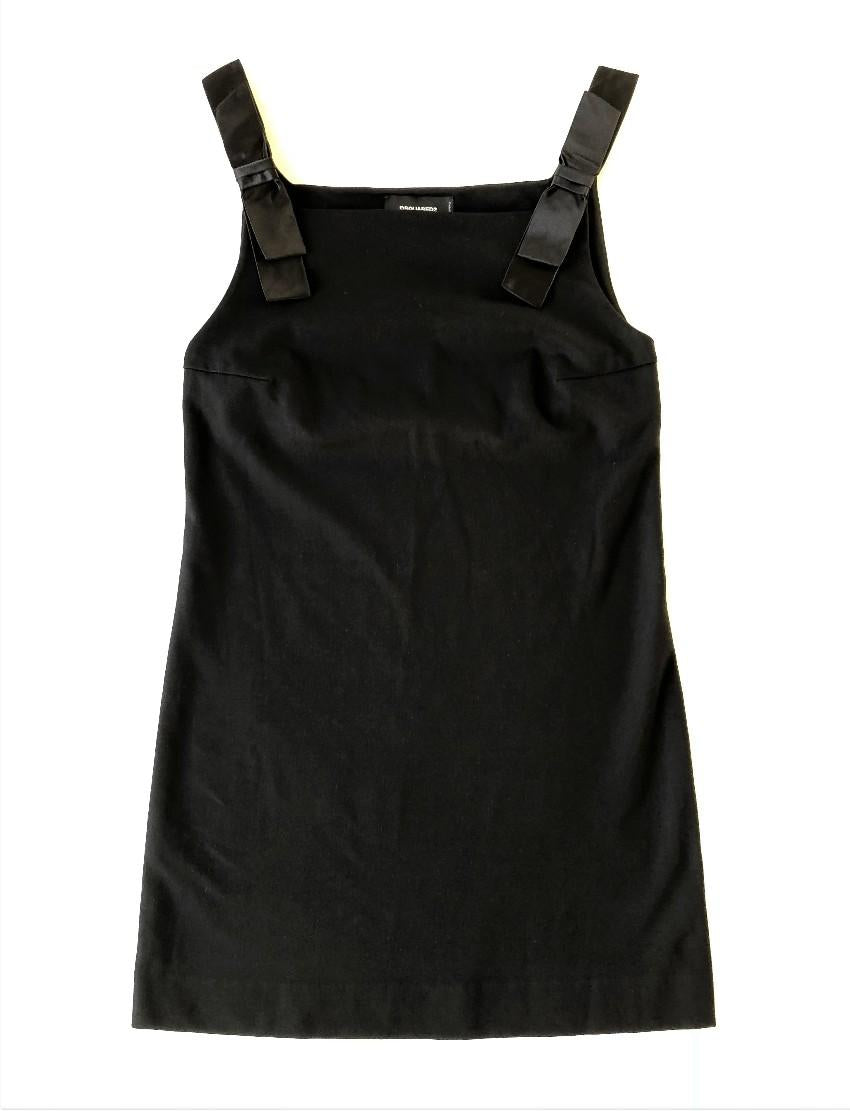 DSQUARED2 silk bow-embellished short jersey dress