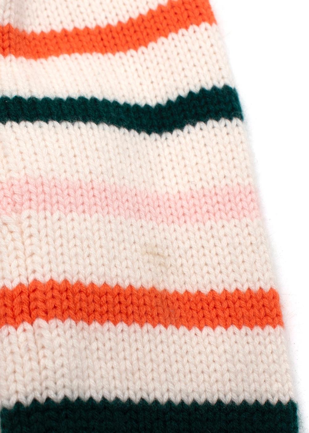 La Ligne White Striped Wool Blend  Jumper