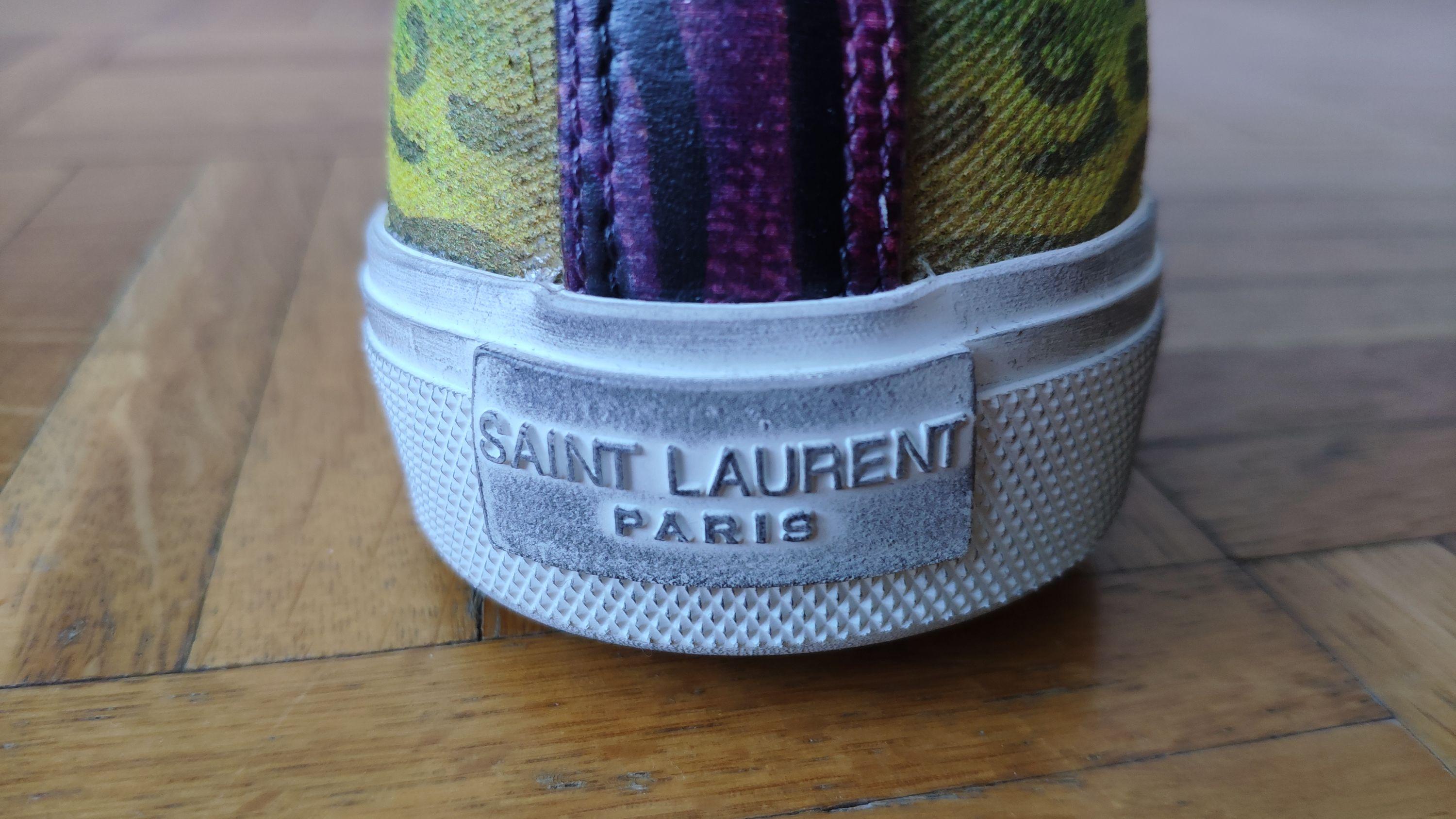 Saint Laurent Multicoloured Leopard Print Sneakers