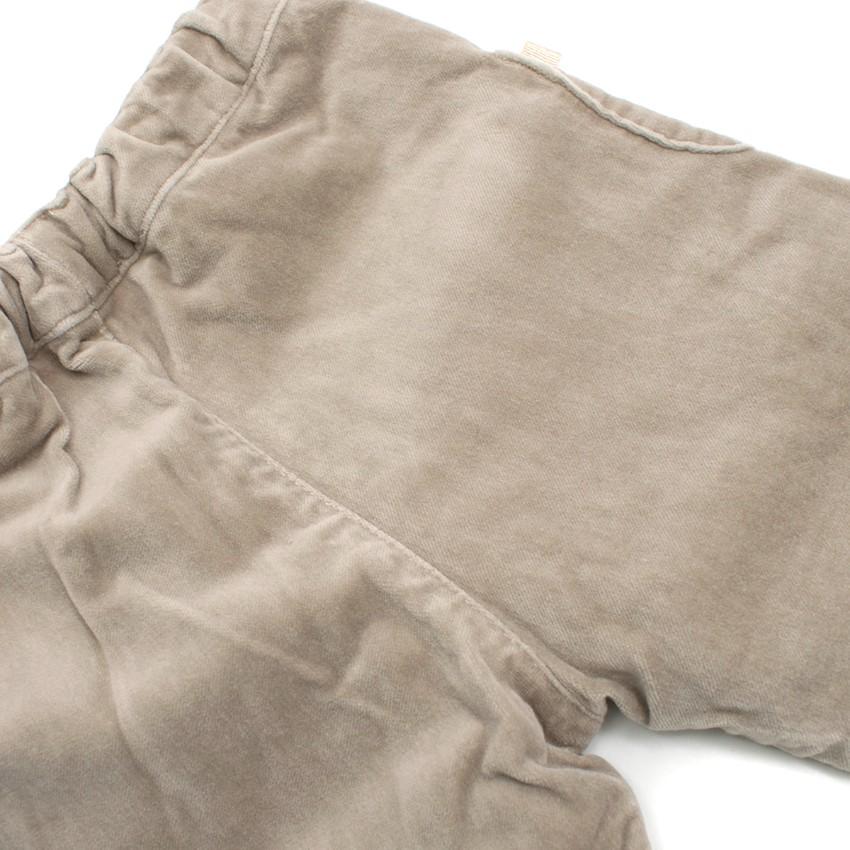Tartine et Chocolat Girls 18M Beige Velour Trousers