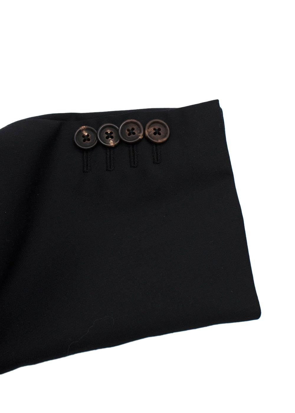 Pal Zileri Black Single Breasted Wool Blazer