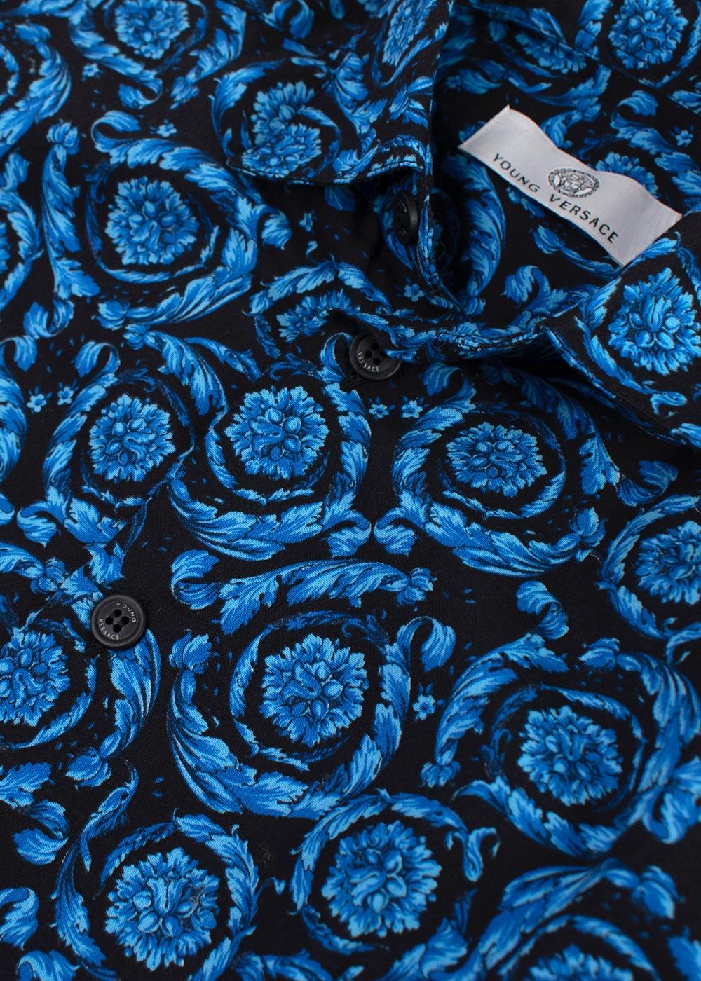 Young Versace 6Y Blue Printed shirt