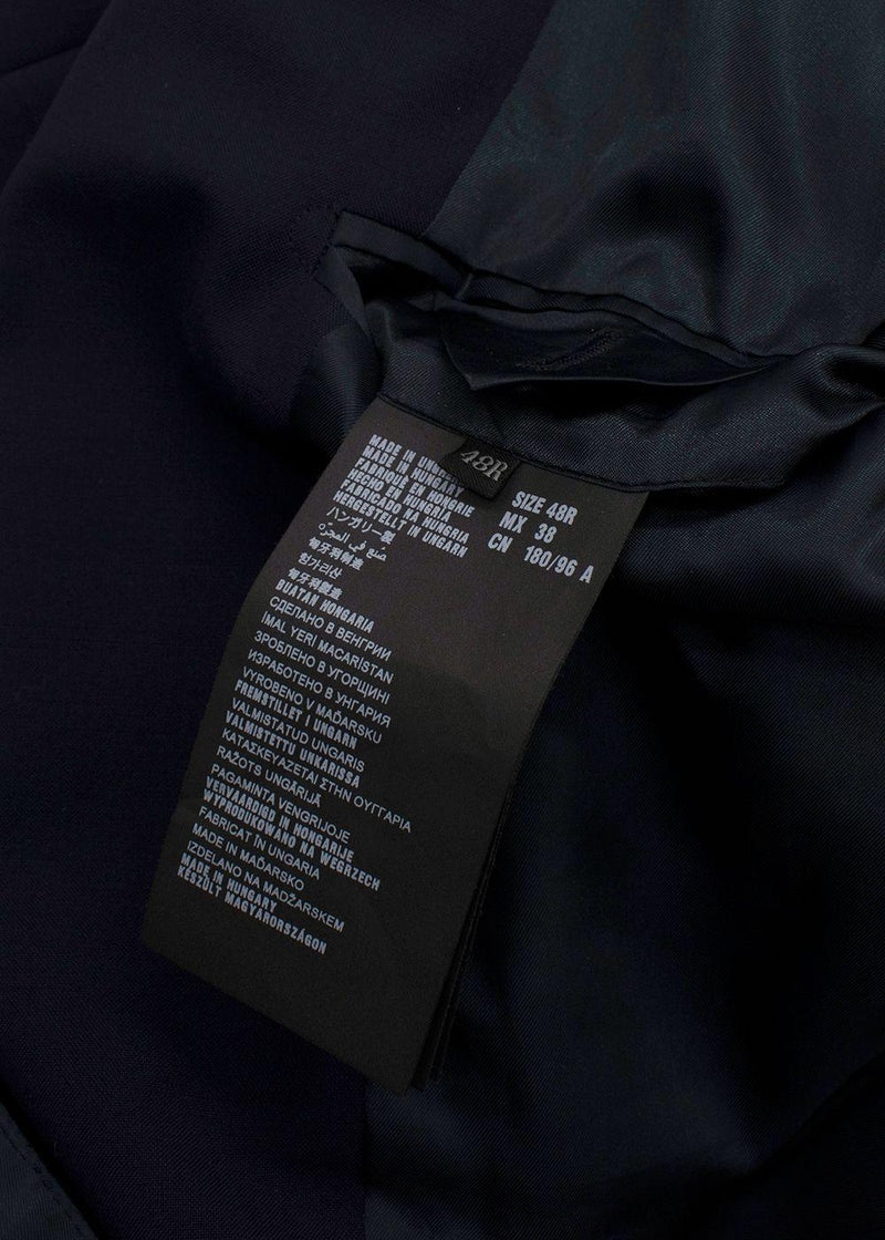 Prada Navy Single Breasted Wool and Mohair Blend Blazer