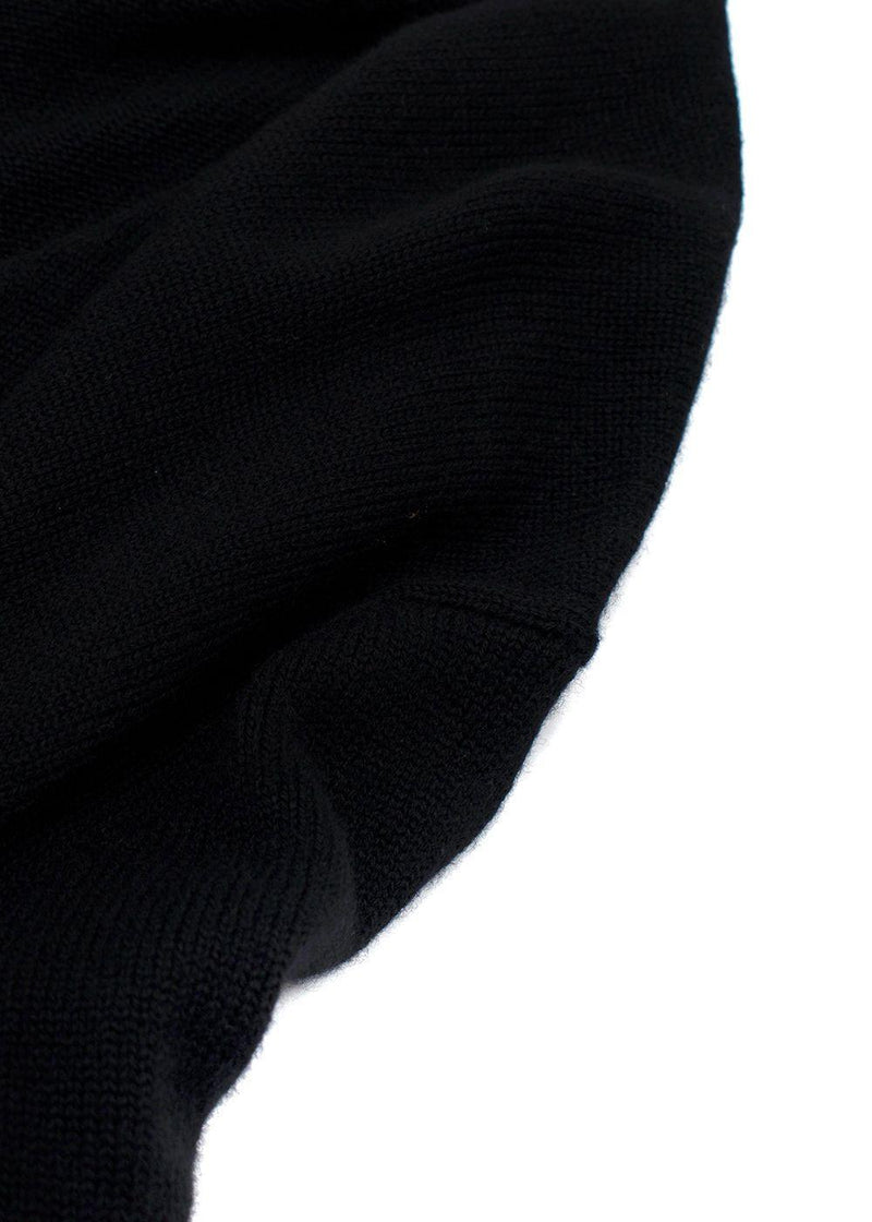 Jil Sander Black V Neck Jumper Dress