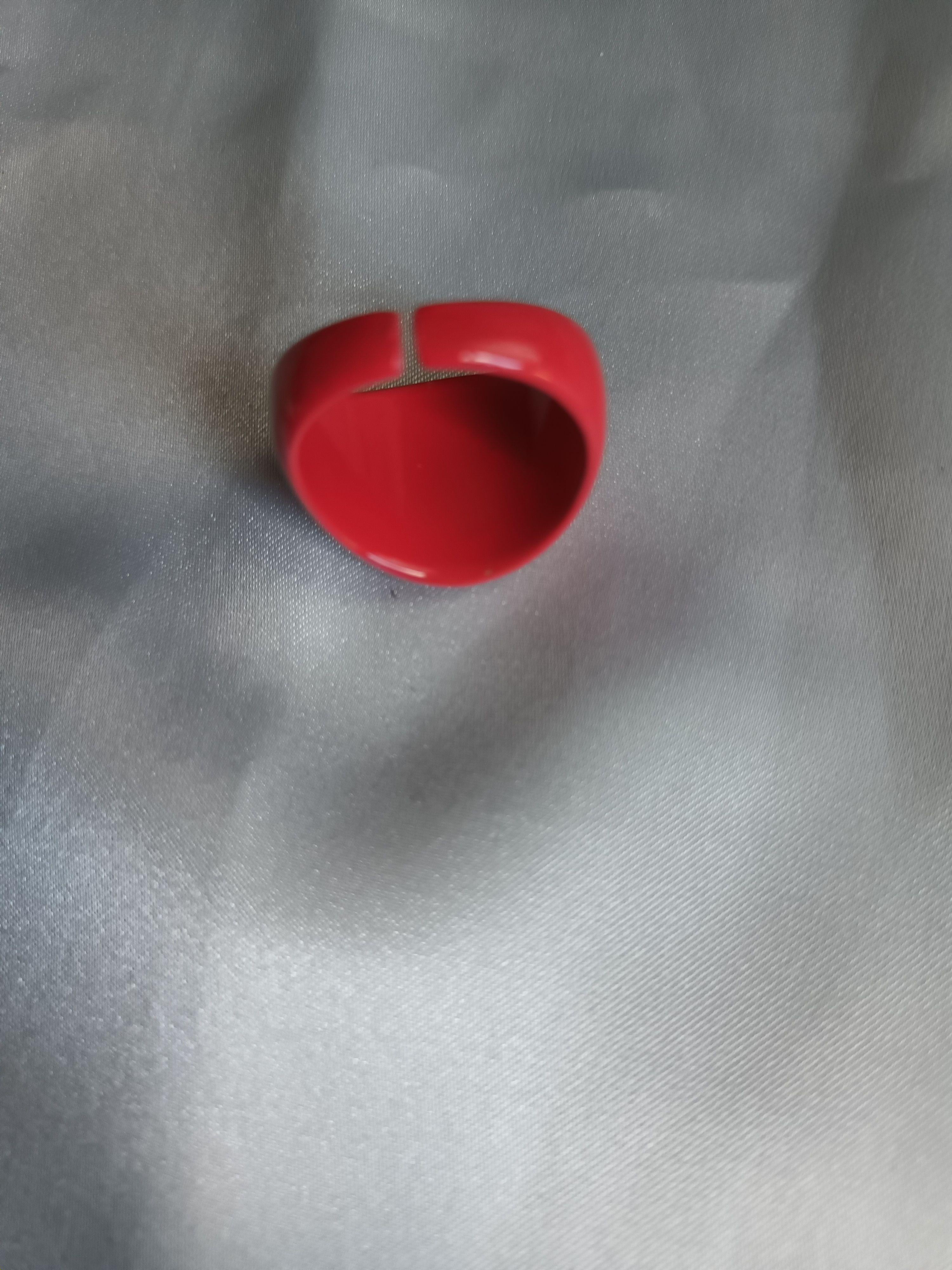 Valentino  Red Signet Ring Size R