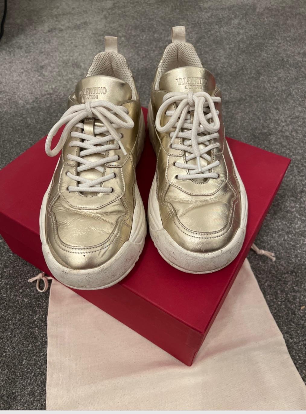 Valentino Gold Gumboy Trainers