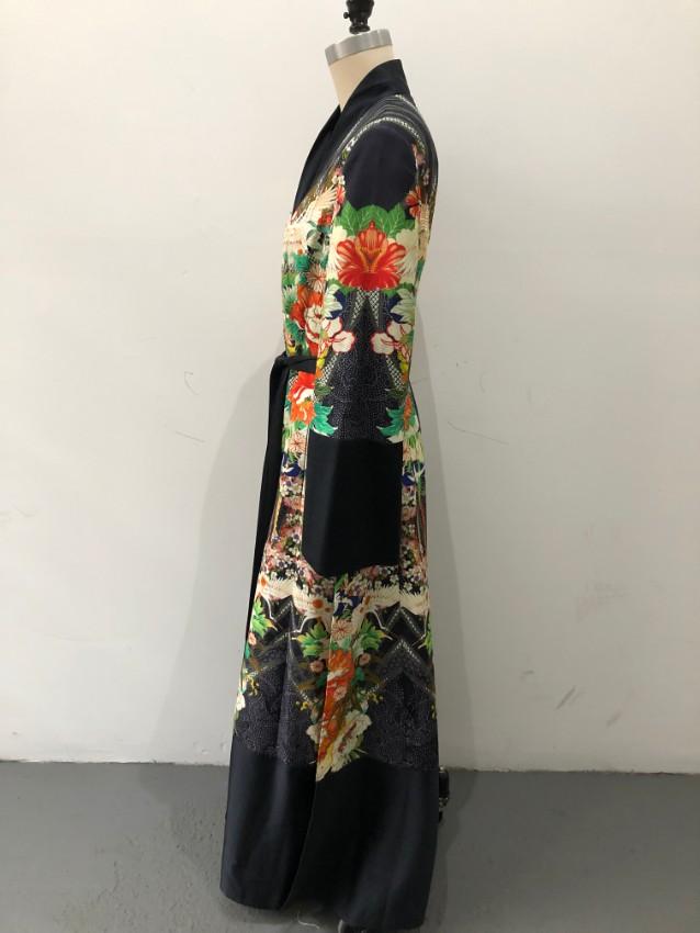 Camilla Embroidered Silk Jacquard Embellished Coat