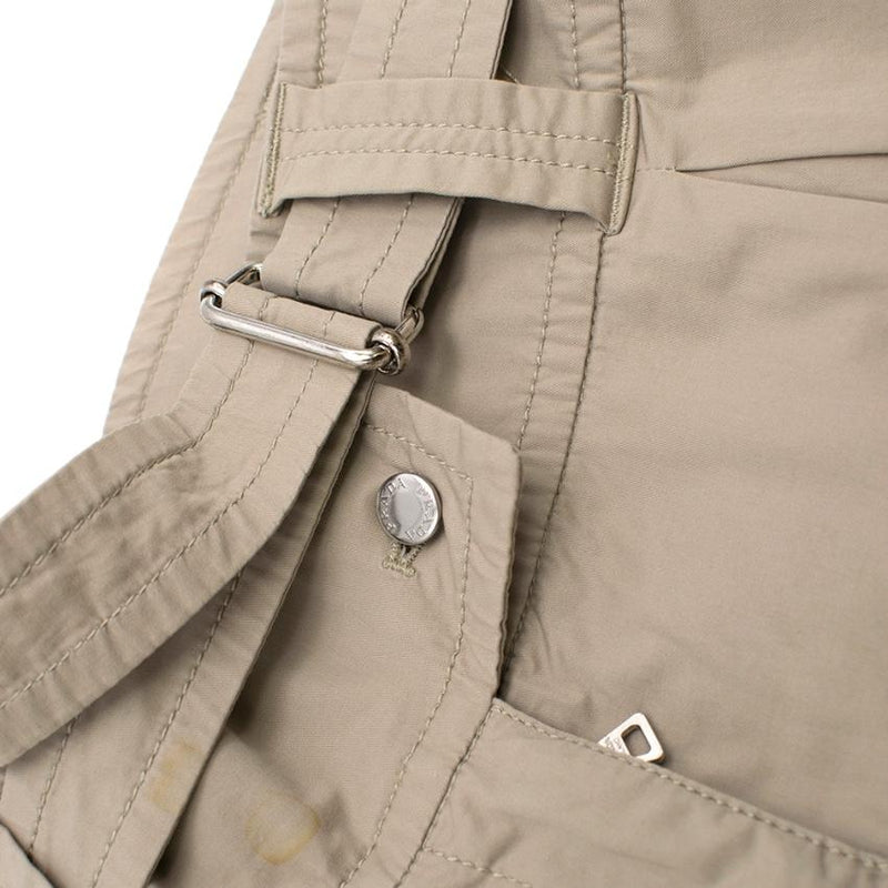 Prada Nude Cotton Straight Leg Trousers