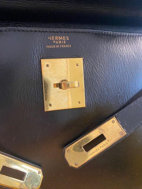Hermes Black Box Leather Kelly 32