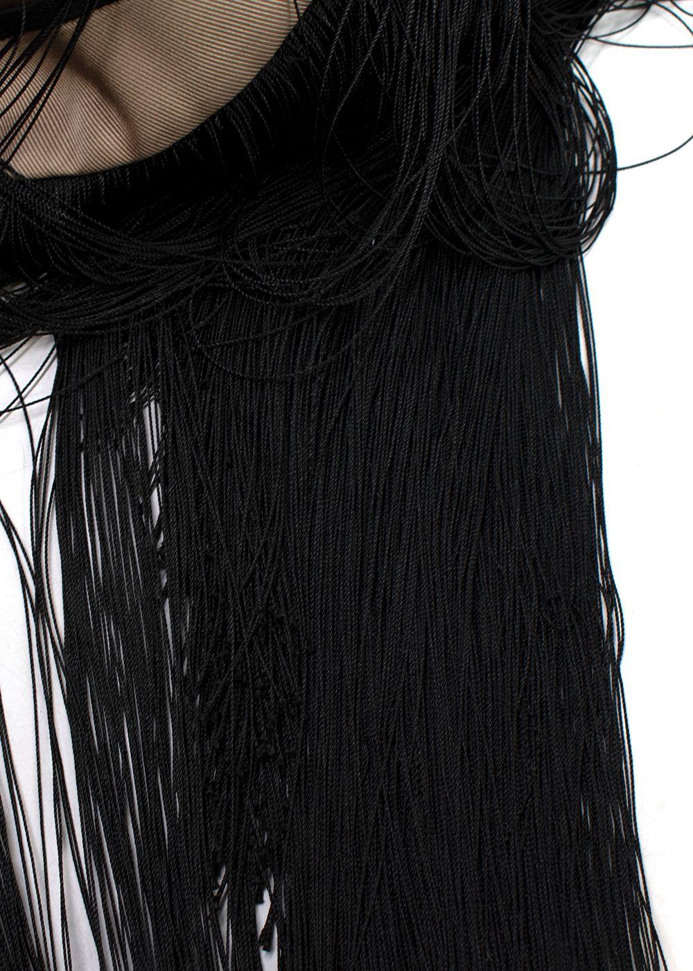Bespoke Beige Dress with Fringed Hem