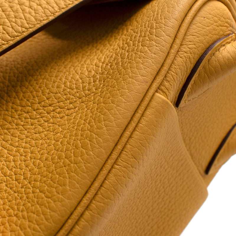 Hermes Mini Lindy in Sun Clemence Leather with Gold Hardware