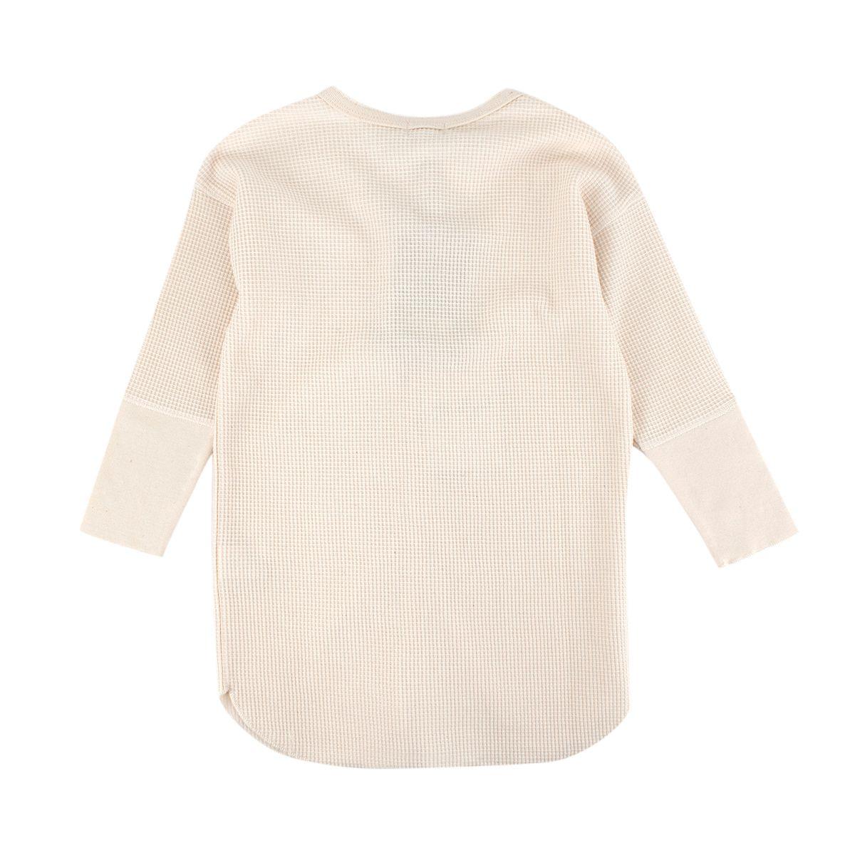 Kids 3-4Y Undyed Waffle Cotton Shirt Dress