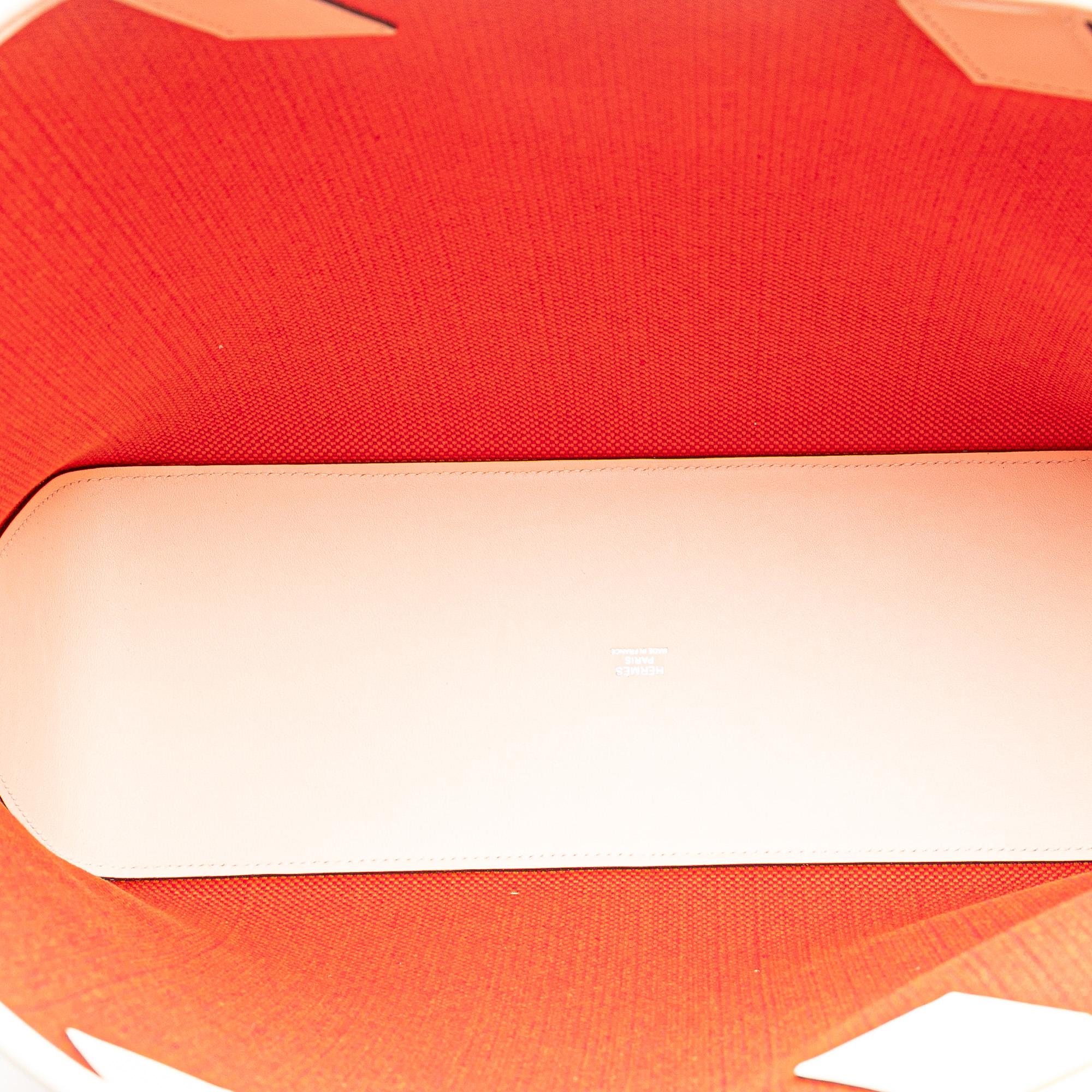 Hermes Orange Toile H and Swift Cabas H en Biais 40