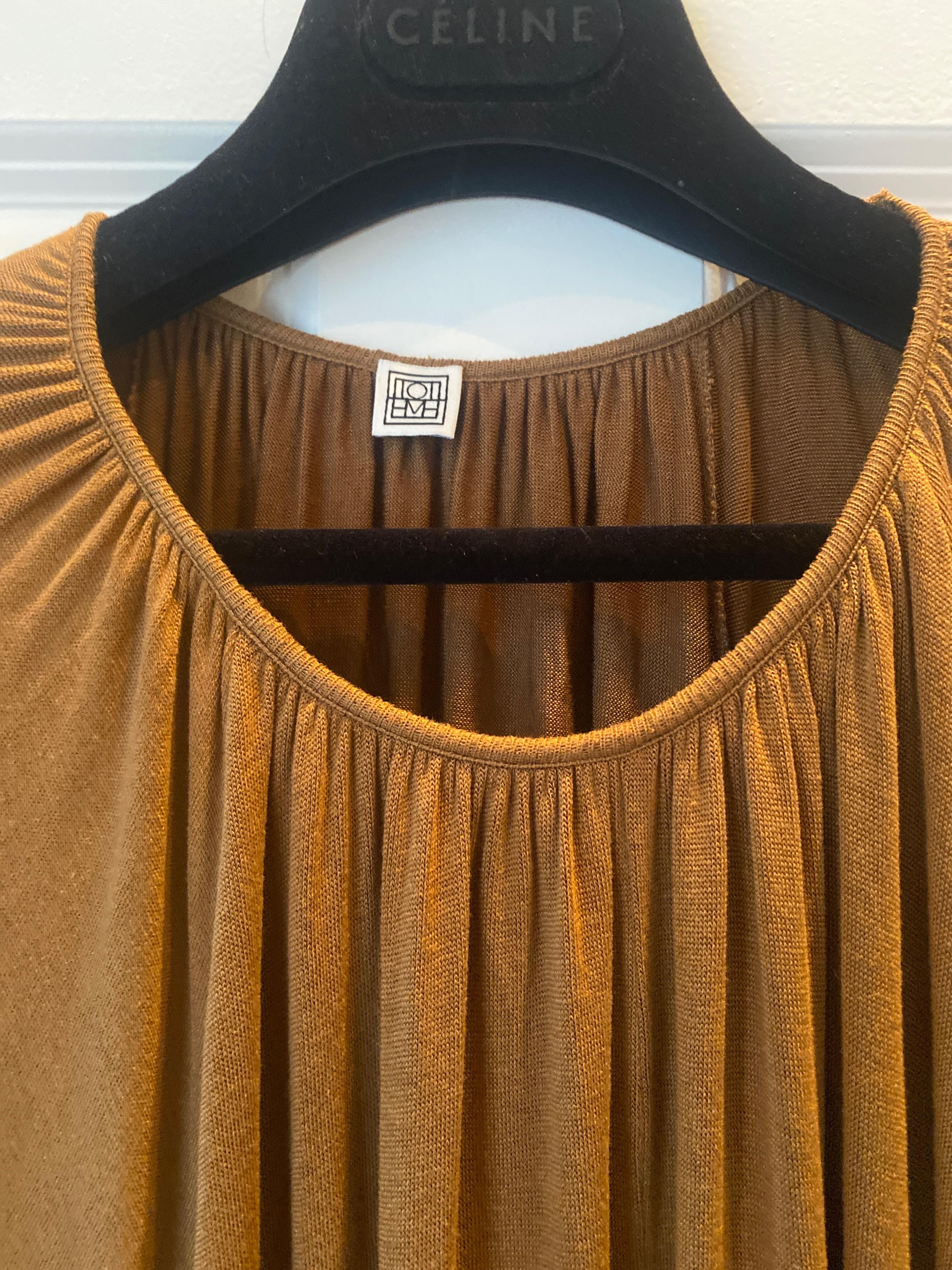 Toteme Brown Cuffed Sleeve Maxi Dress