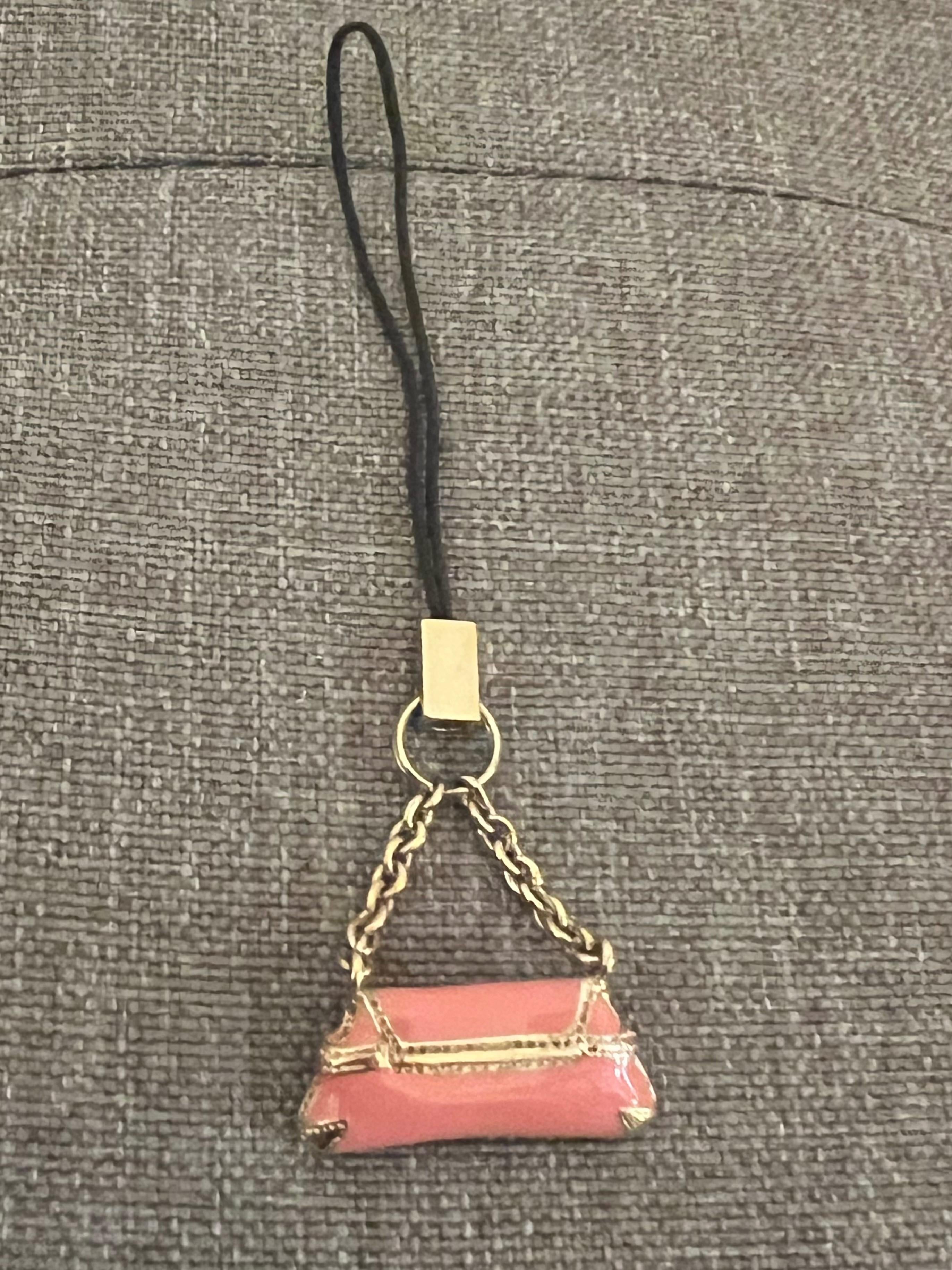 Gucci Pink Enamel Phone Charm