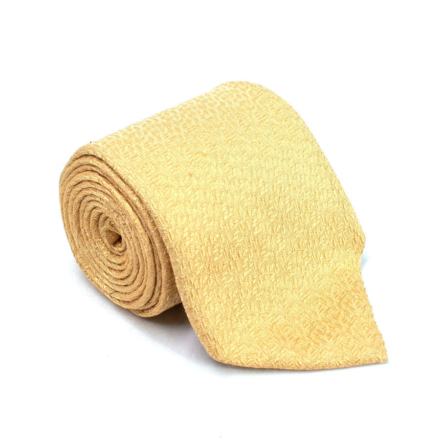 Gieves & Hawkes Yellow Textured Silk Tie