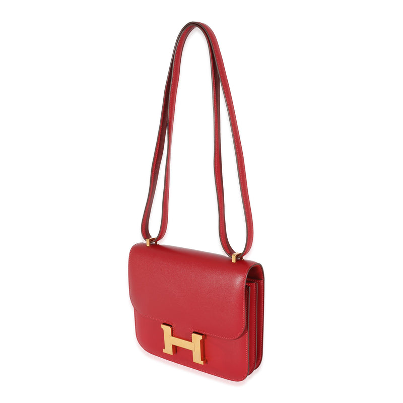 Hermès Rouge Casaque Swift Constance 18 GHW