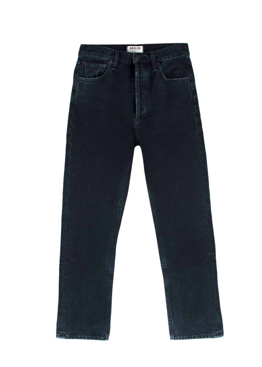 Agolde Black Straight Leg Denim Jeans