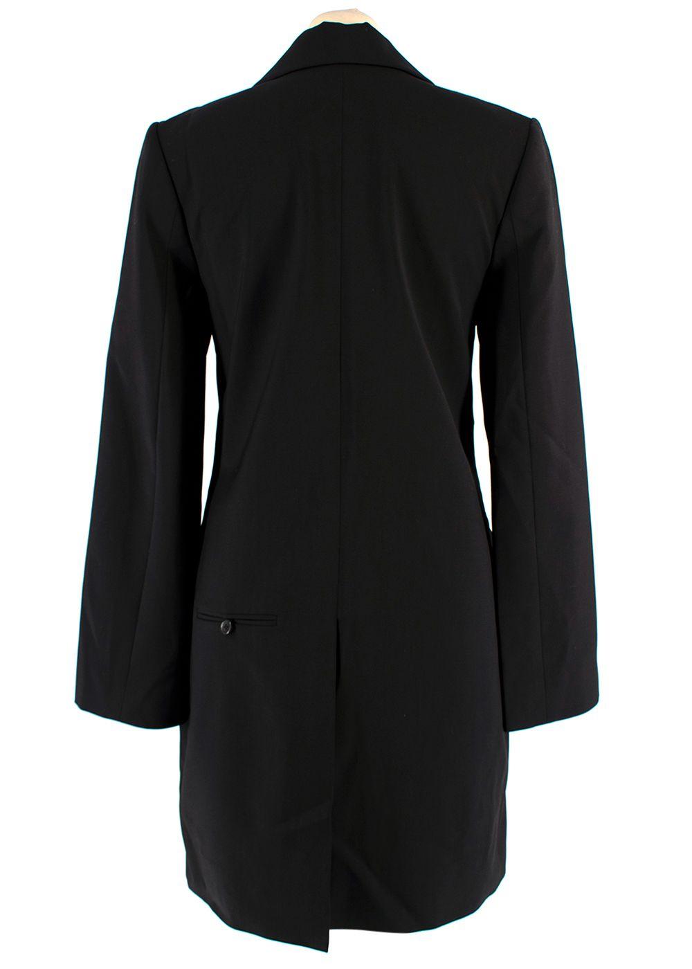 Black Longline Single-Breasted Blazer / Jacket